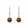 Yellow Gold Eternal Drop Earrings Pearl 10K — Altea