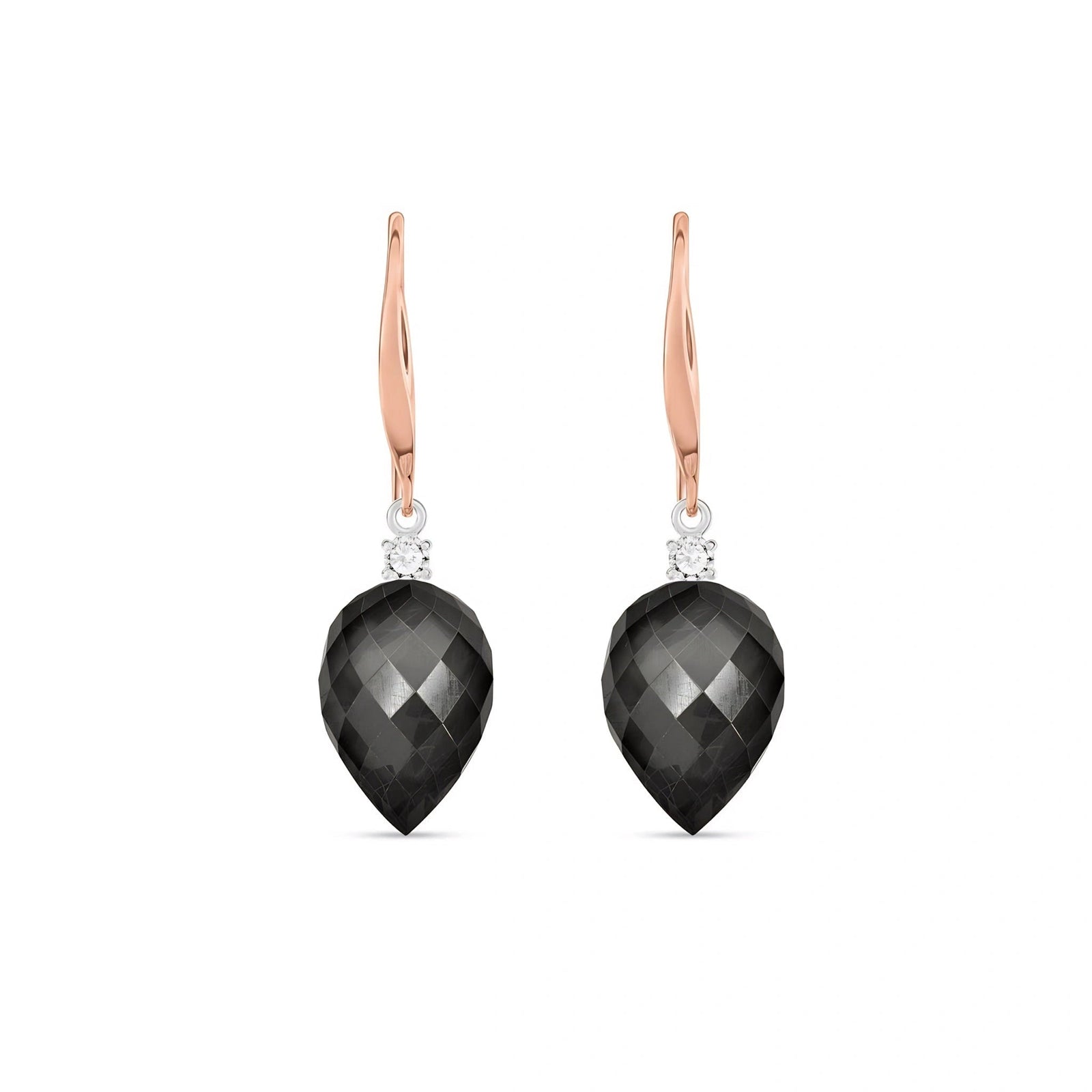 Rose Gold Earrings Spinel 10K — Rosangela