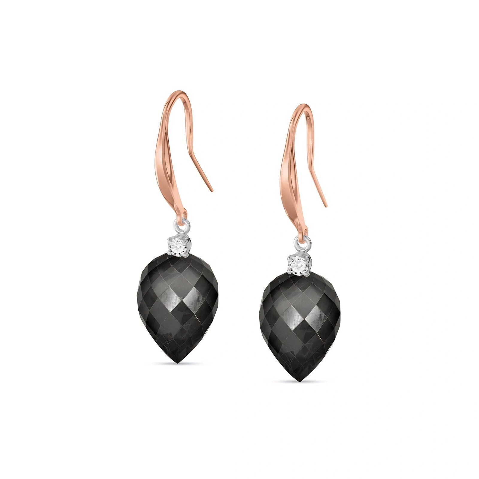 Rose Gold Earrings Spinel 10K — Rosangela
