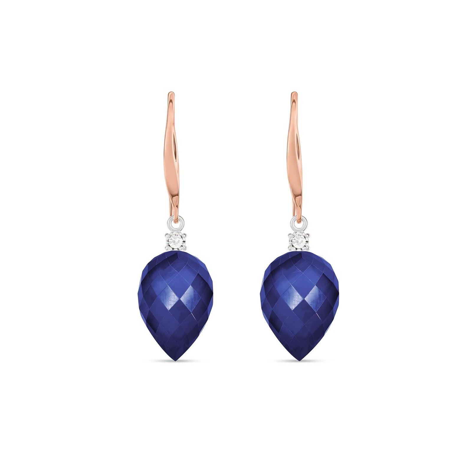 Rose Gold Earrings Ruby 10K — Rosangela