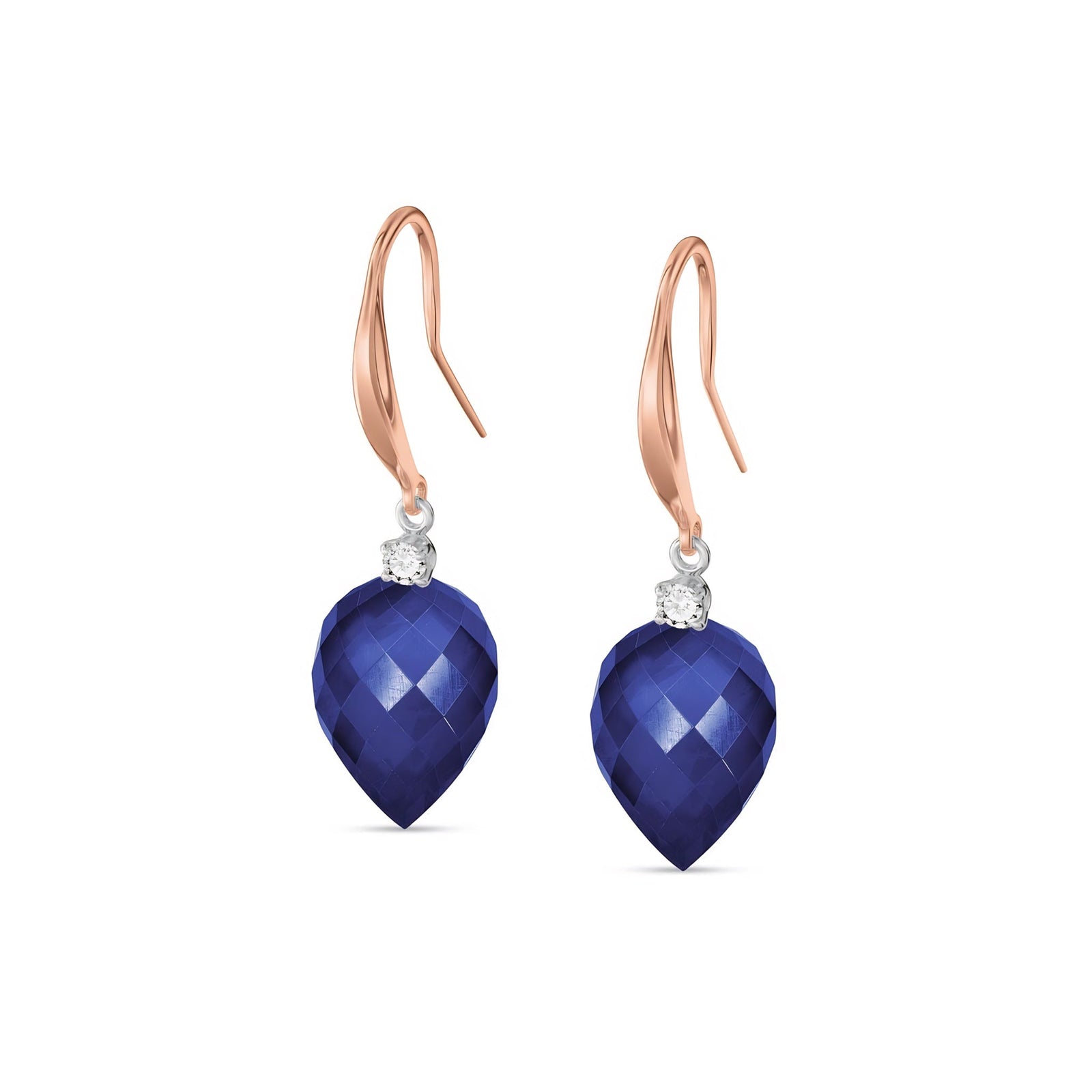 Rose Gold Earrings Ruby 10K — Rosangela