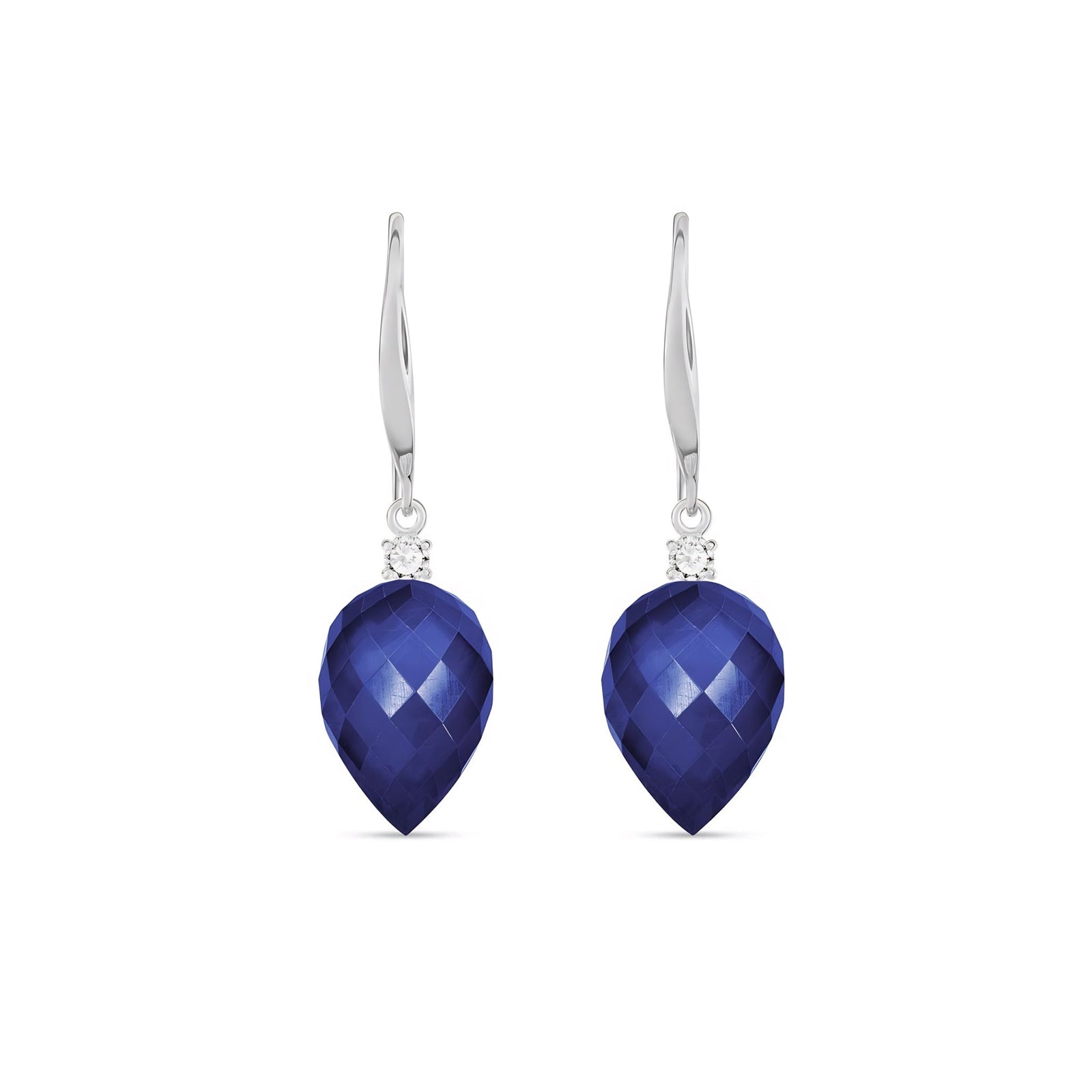 White Gold Earrings Ruby 10K — Rosangela