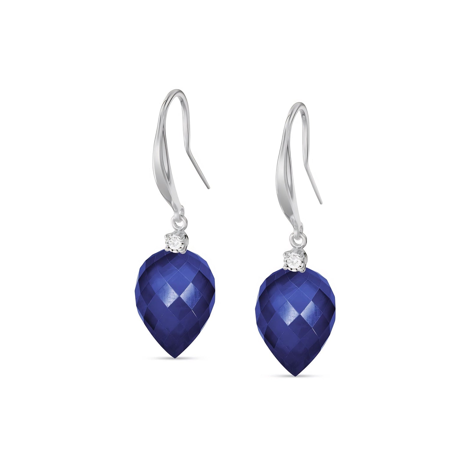 White Gold Earrings Ruby 10K — Rosangela