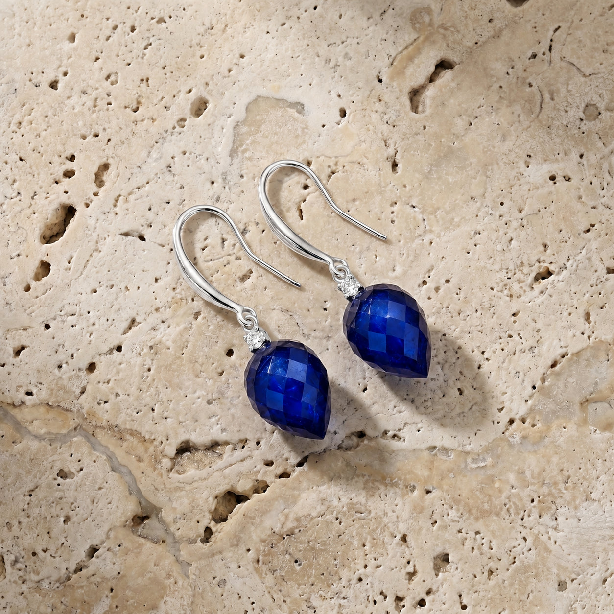 White Gold Earrings Ruby 10K — Rosangela