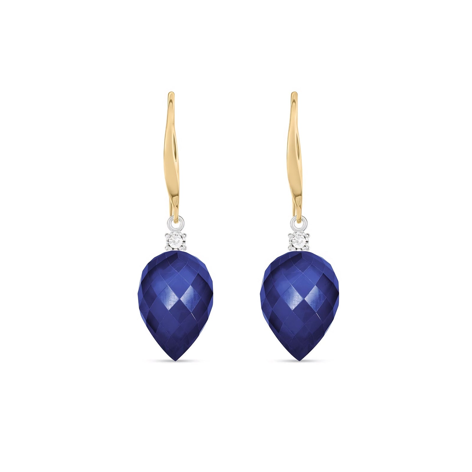 Yellow Gold Earrings Ruby 10K — Rosangela