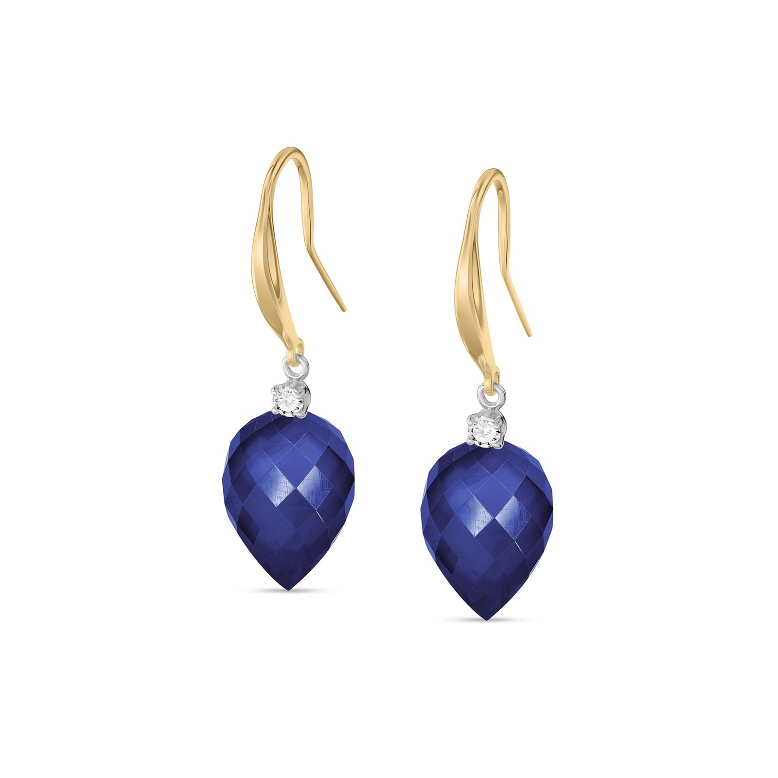 Yellow Gold Earrings Ruby 10K — Rosangela