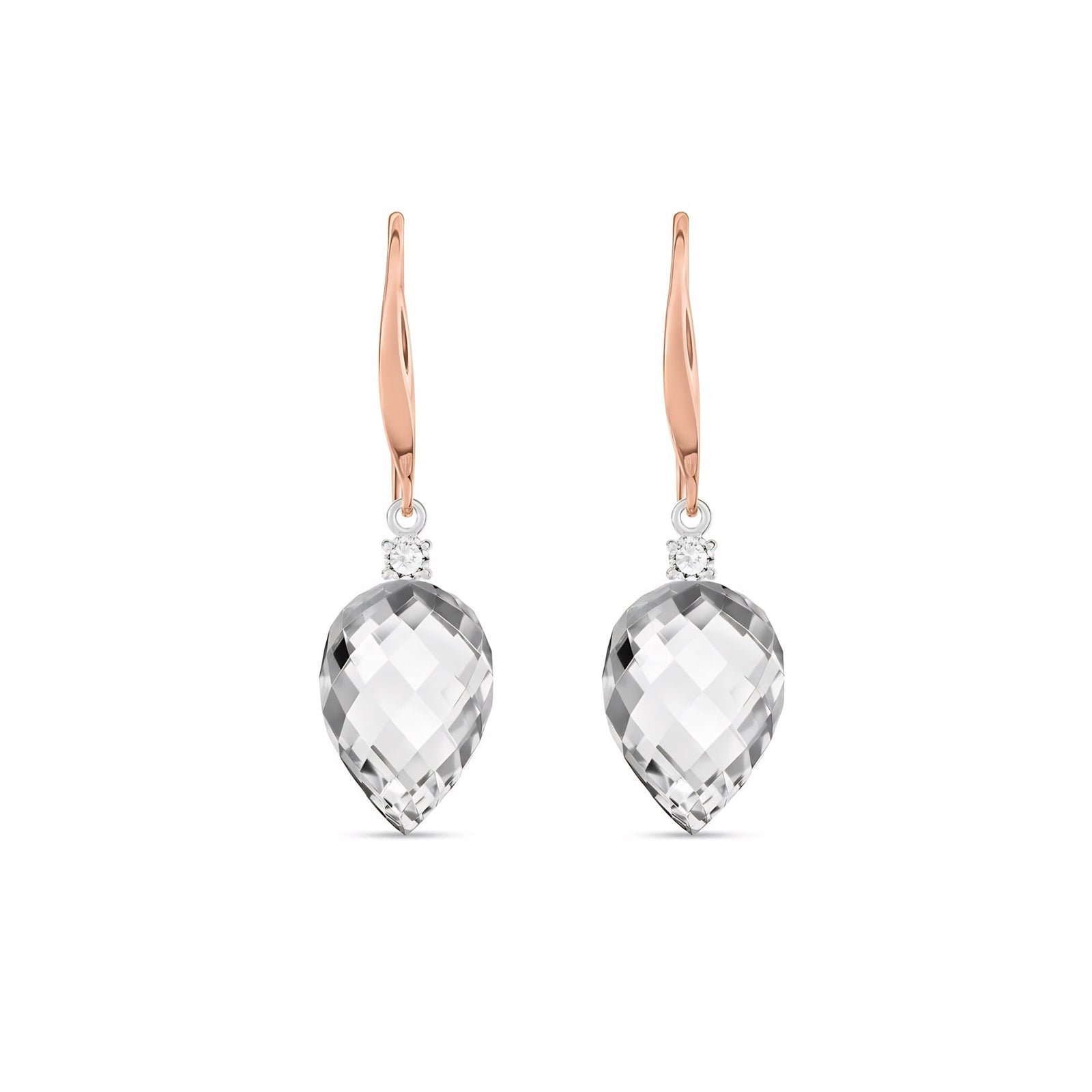 Rose Gold Earrings Emerald 10K — Rosangela
