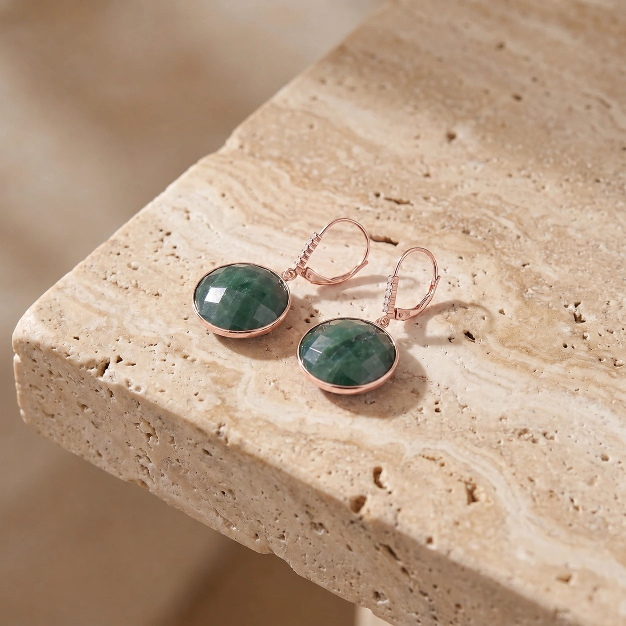 Rose Gold Earrings Diamond 10K — Felicia
