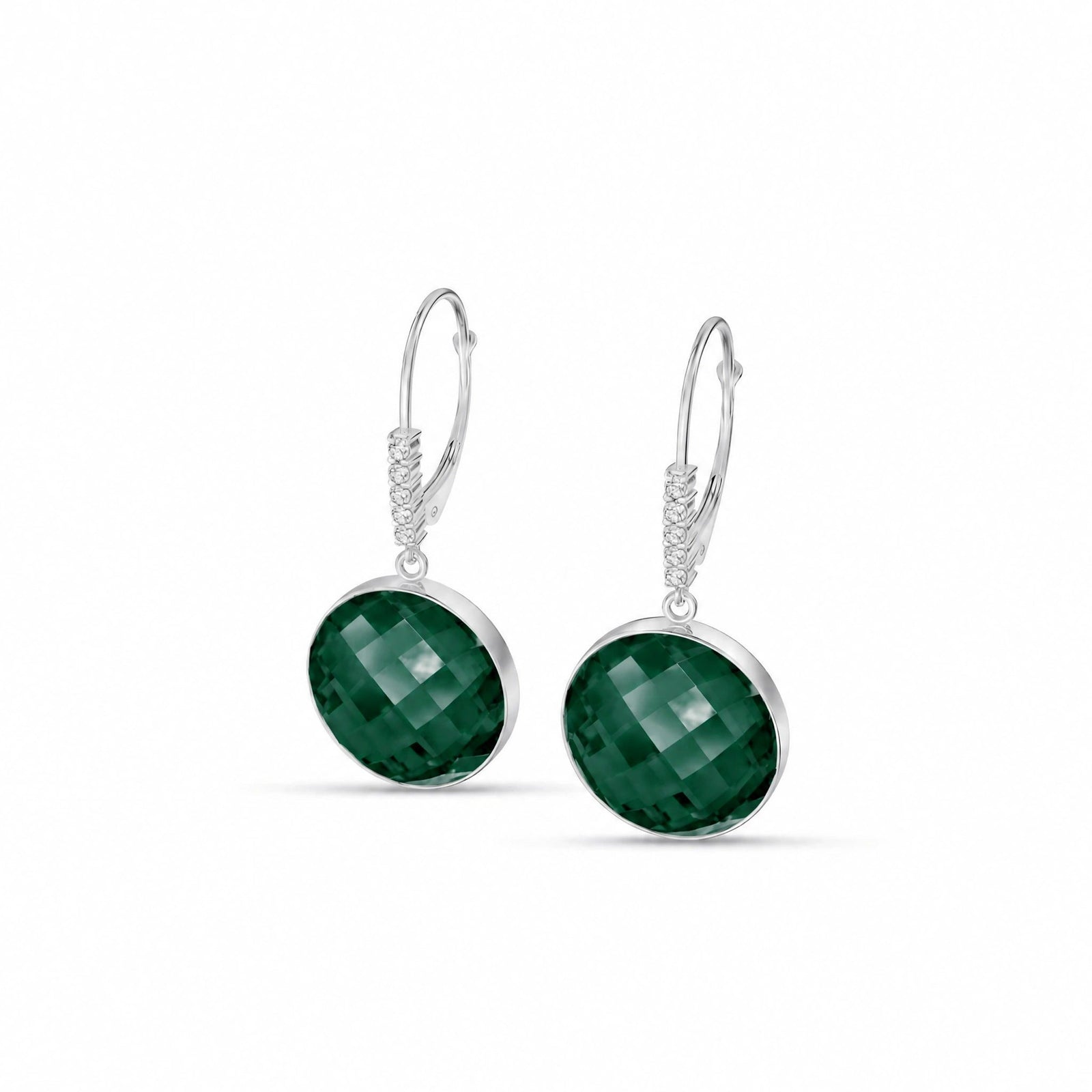 White Gold Earrings Diamond 10K — Felicia
