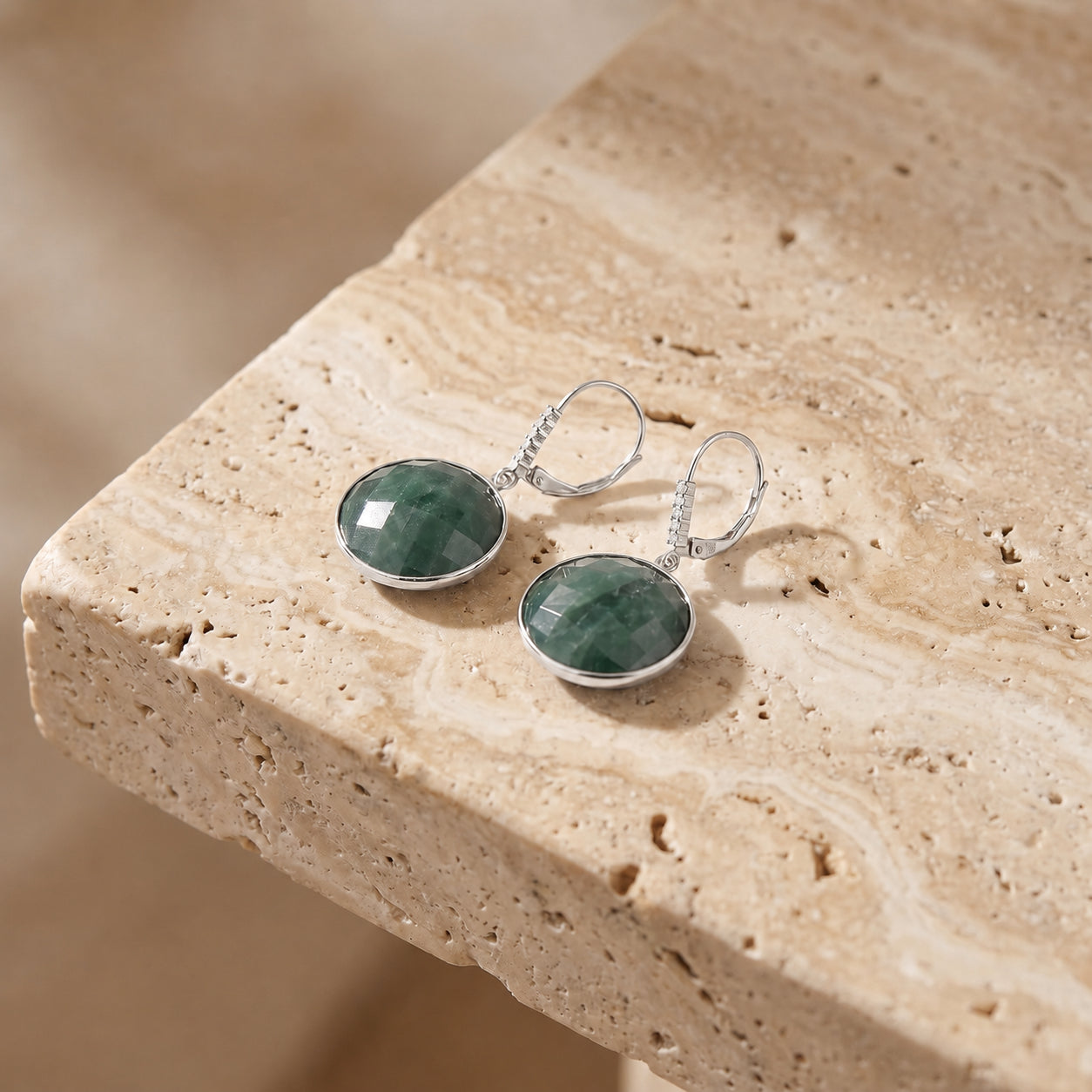 White Gold Earrings Diamond 10K — Felicia