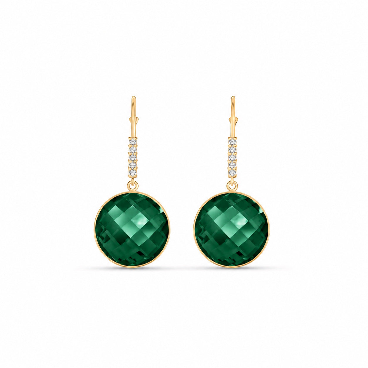 Yellow Gold Earrings Diamond 10K — Felicia