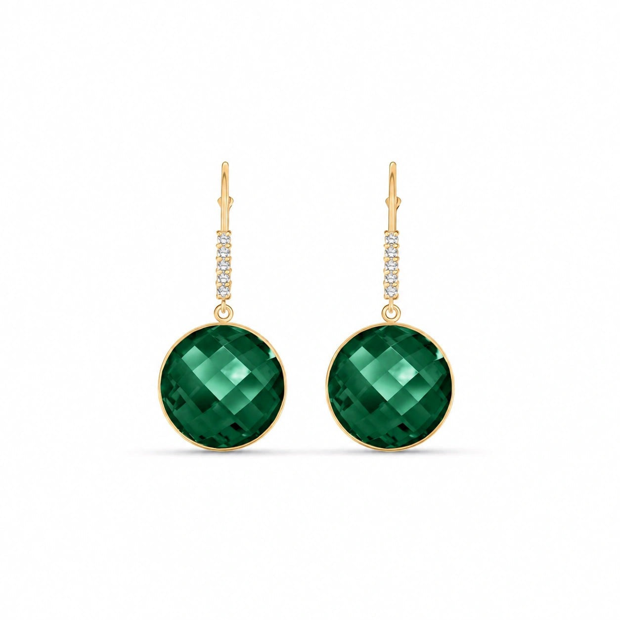 Yellow Gold Earrings Diamond 10K — Felicia
