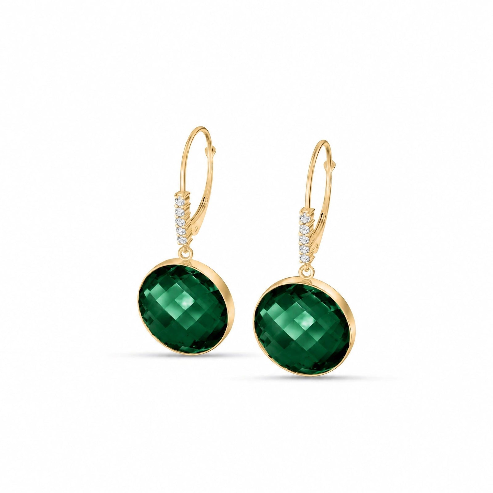 Yellow Gold Earrings Diamond 10K — Felicia