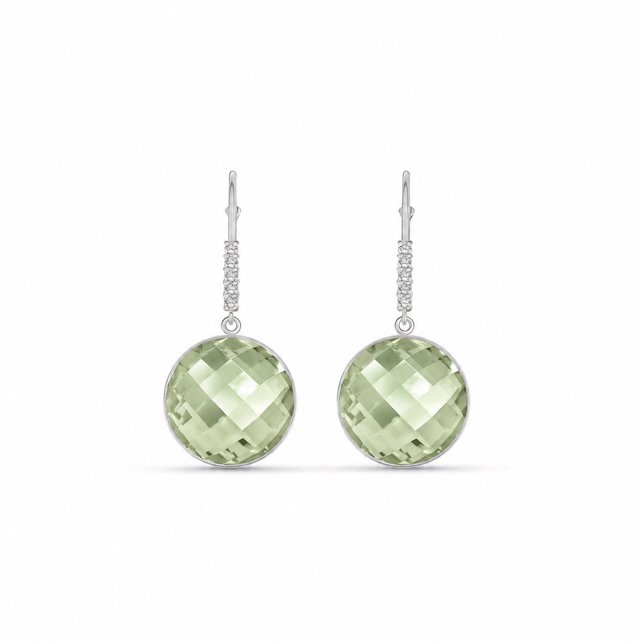 White Gold Earrings Blue Topaz 10K — Felicia
