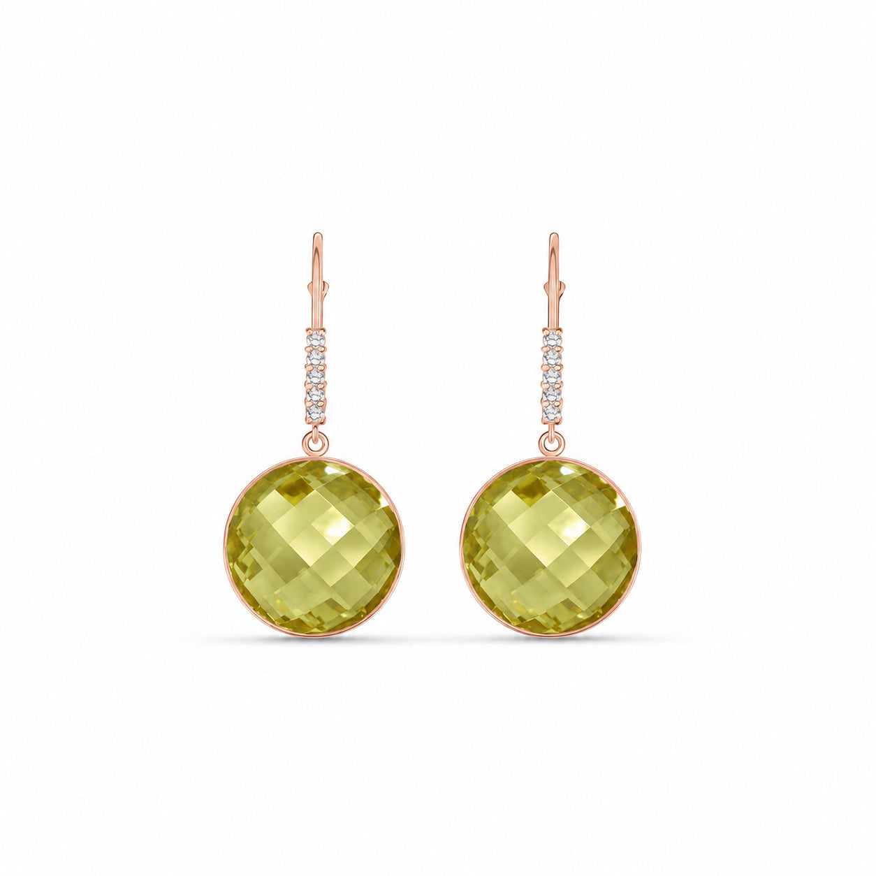 Rose Gold Earrings Amethyst 10K — Felicia