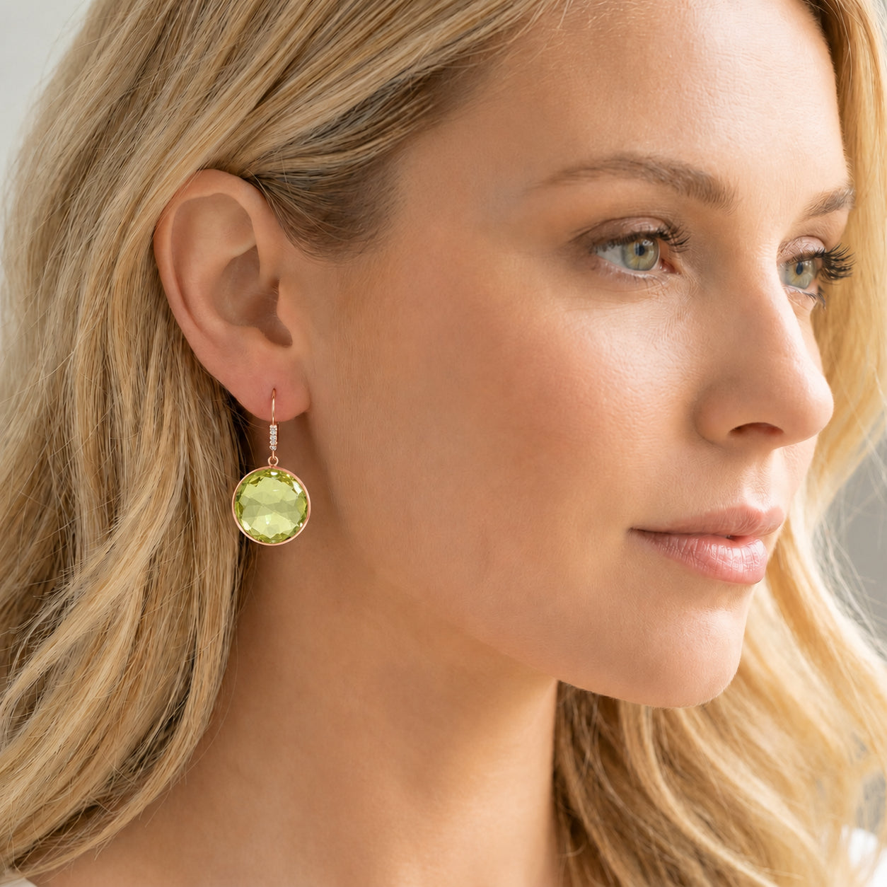 Rose Gold Earrings Amethyst 10K — Felicia