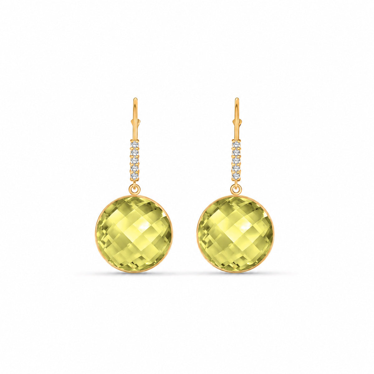 Yellow Gold Earrings Amethyst 10K — Felicia