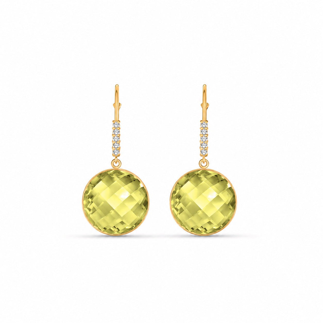 Yellow Gold Earrings Amethyst 10K — Felicia