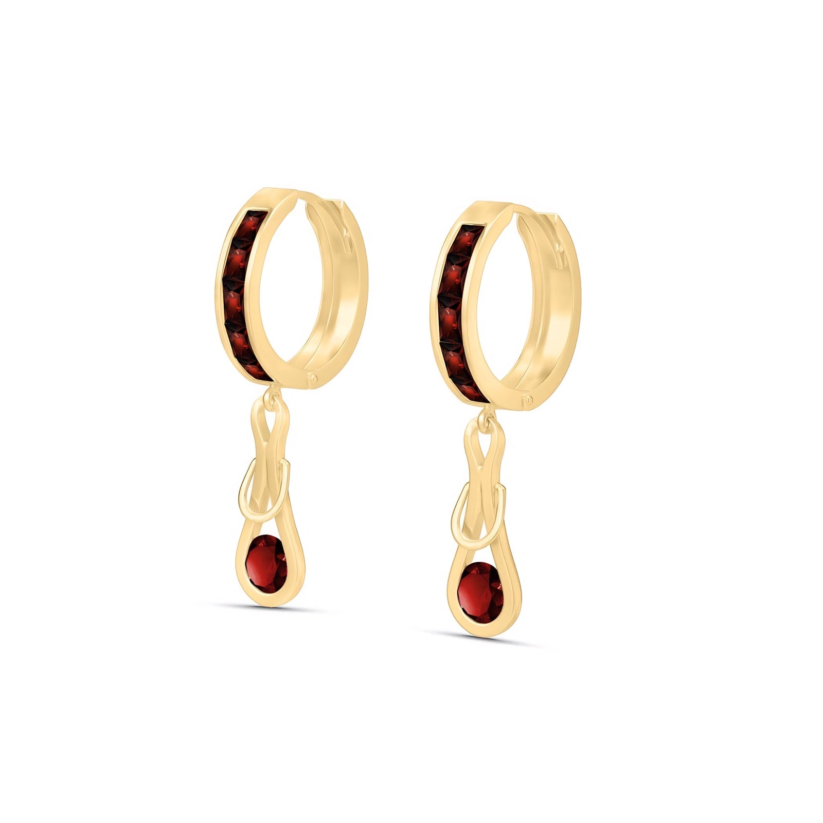 Yellow Gold Earrings Ruby 10K — Candida
