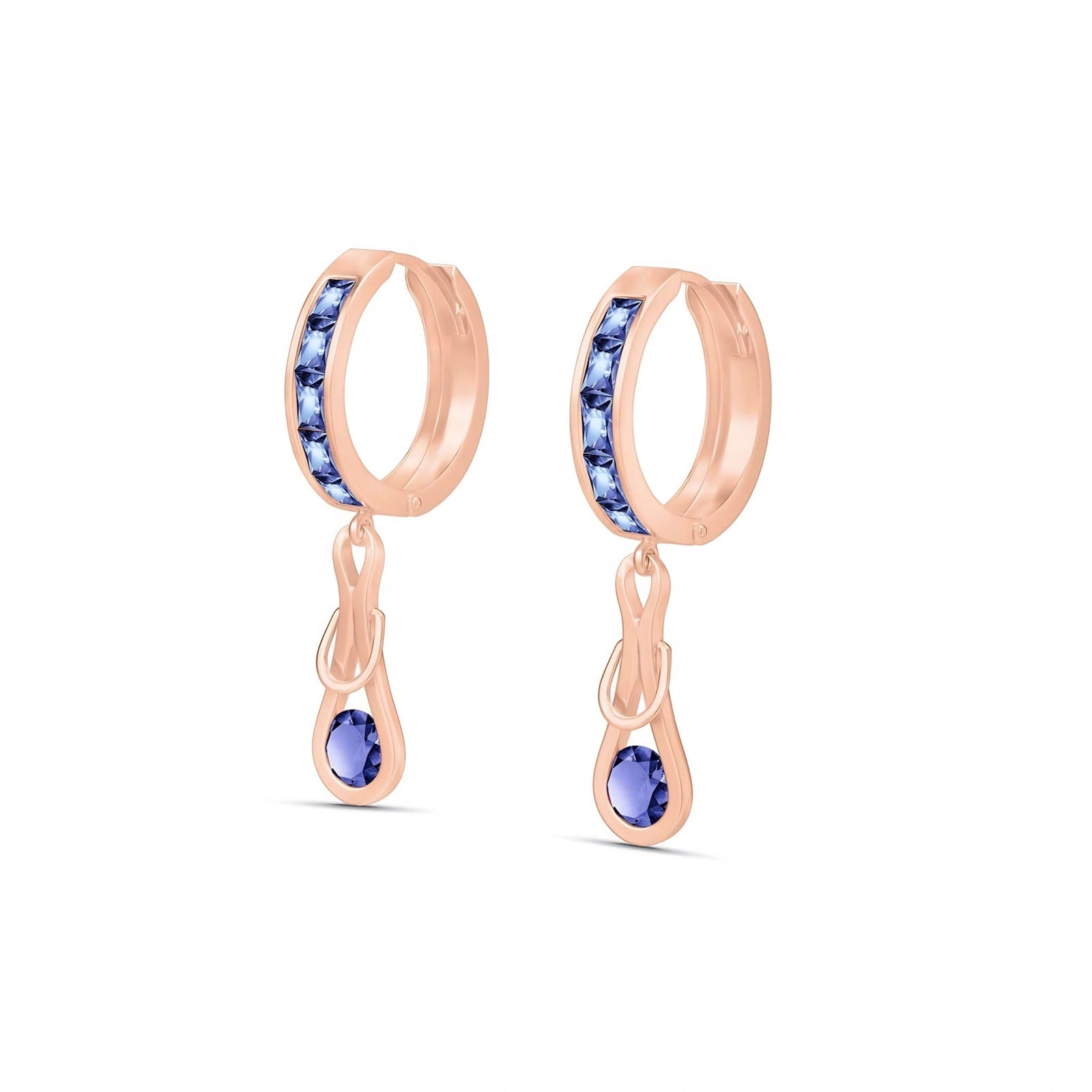 Rose Gold Earrings Tanzanite 10K — Candida
