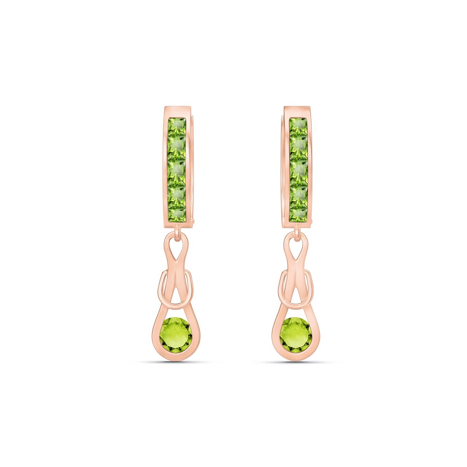 Rose Gold Earrings Tanzanite 10K — Candida