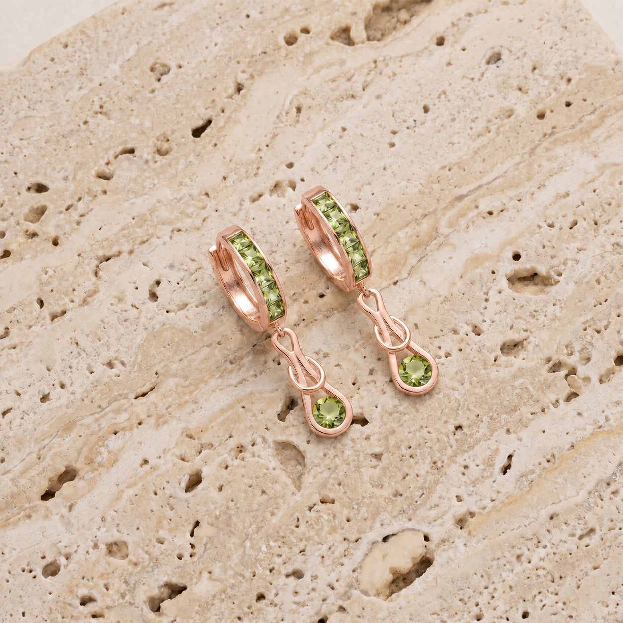 Rose Gold Earrings Tanzanite 10K — Candida