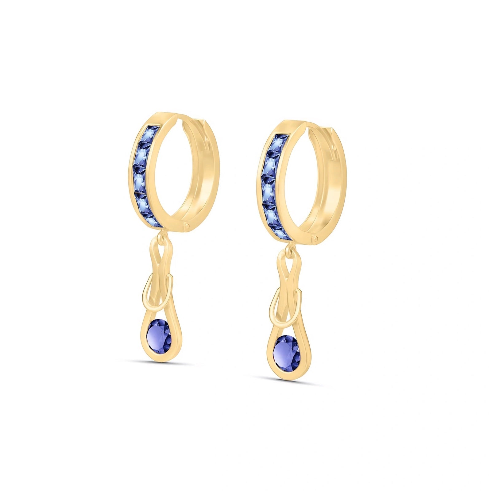 Yellow Gold Earrings Tanzanite 10K — Candida