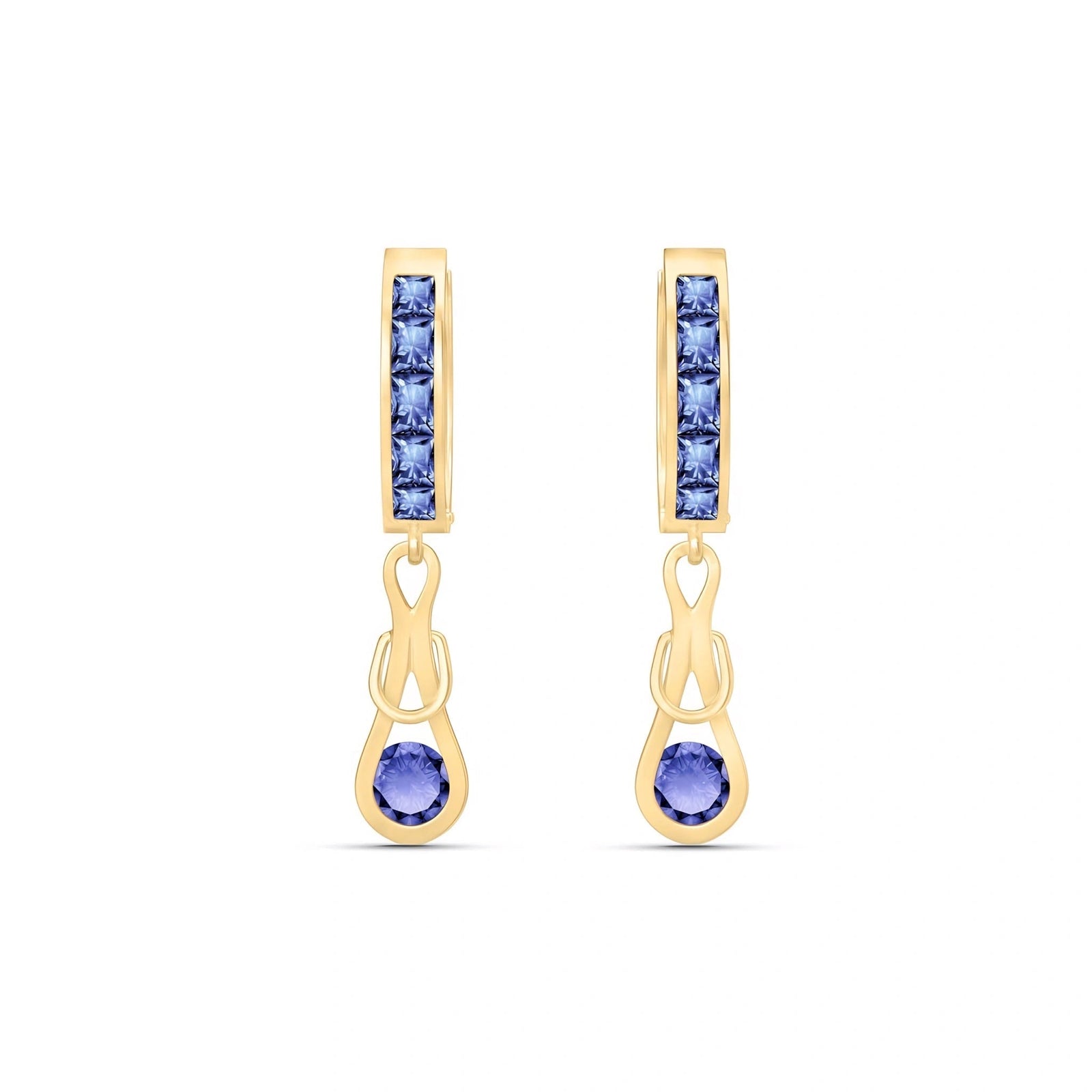 Yellow Gold Earrings Tanzanite 10K — Candida