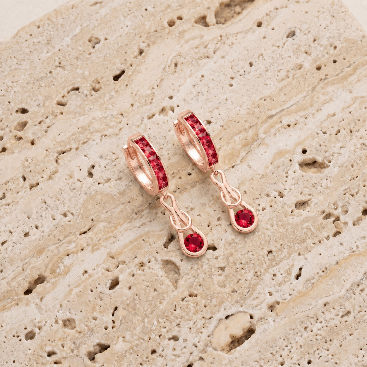 Rose Gold Earrings Citrine 10K — Candida