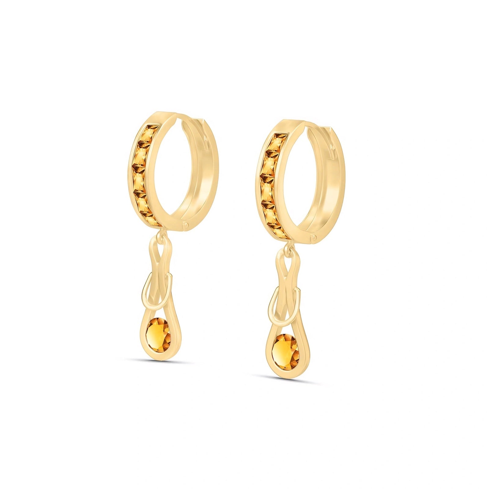 Yellow Gold Earrings Citrine 10K — Candida