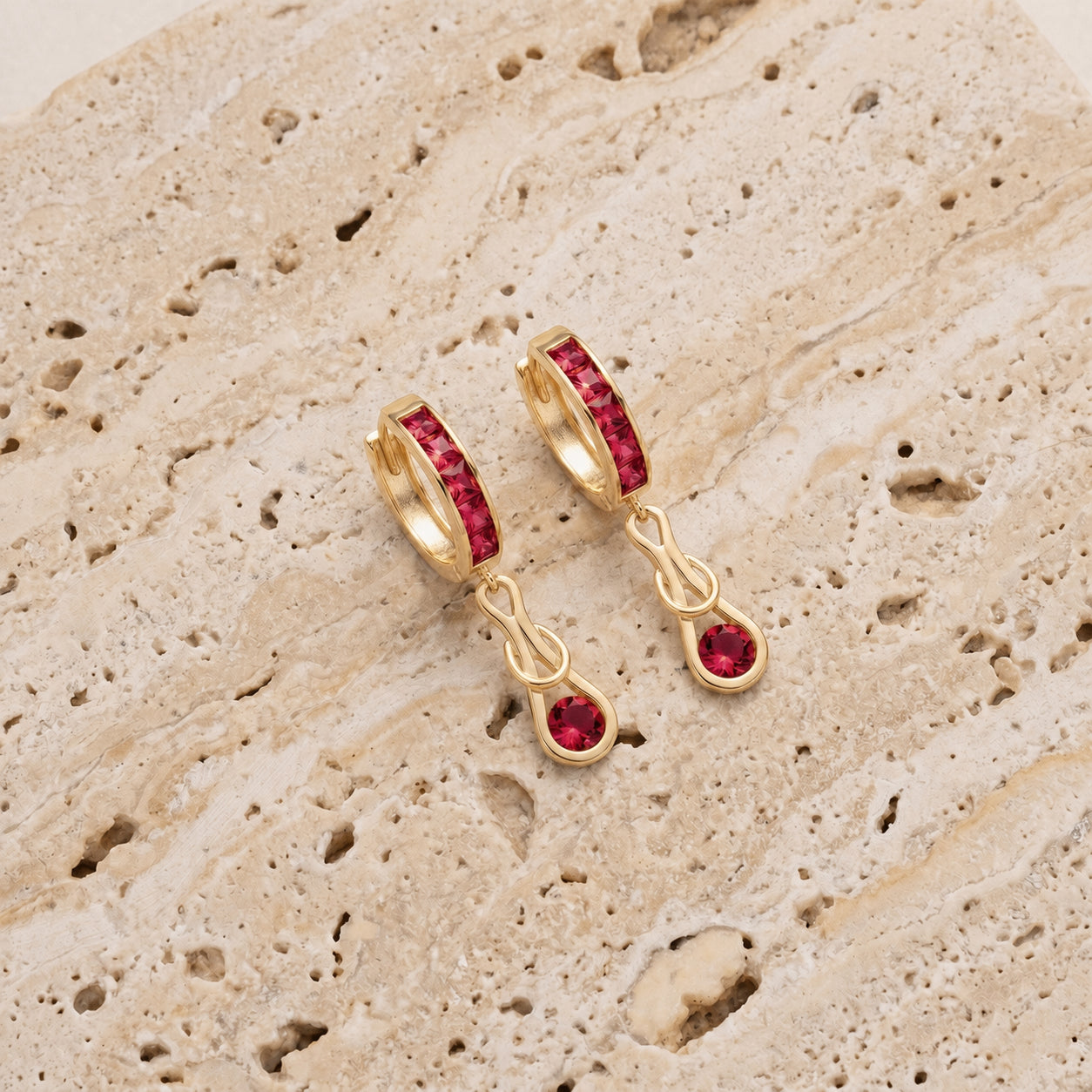 Yellow Gold Earrings Citrine 10K — Candida