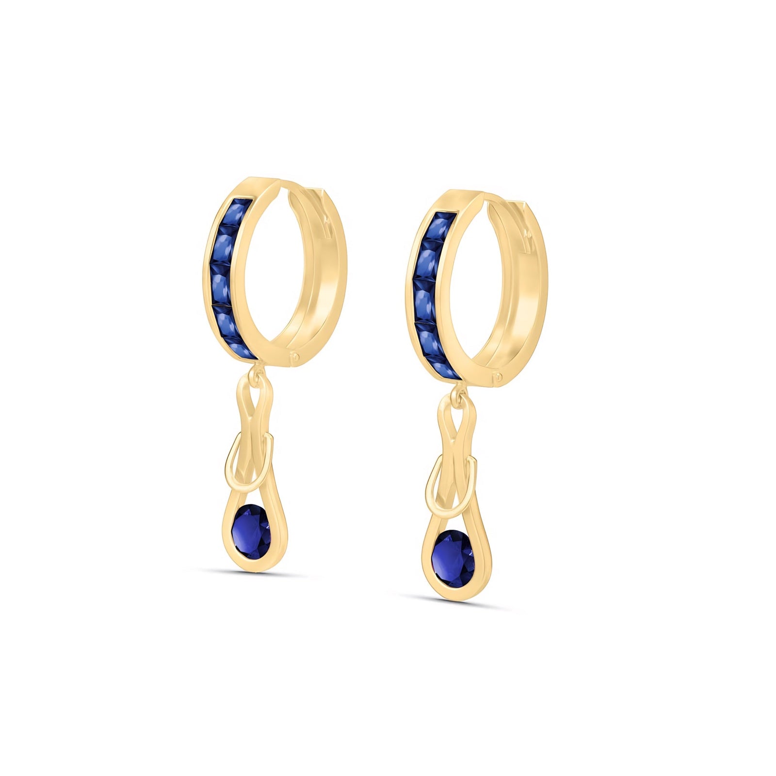 Yellow Gold Earrings Sapphire 10K — Candida
