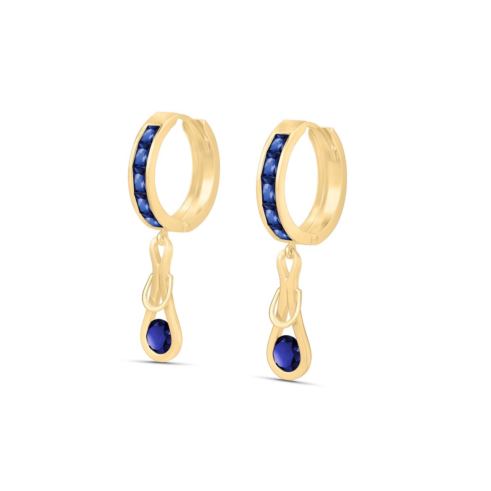 Yellow Gold Earrings Sapphire 10K — Candida