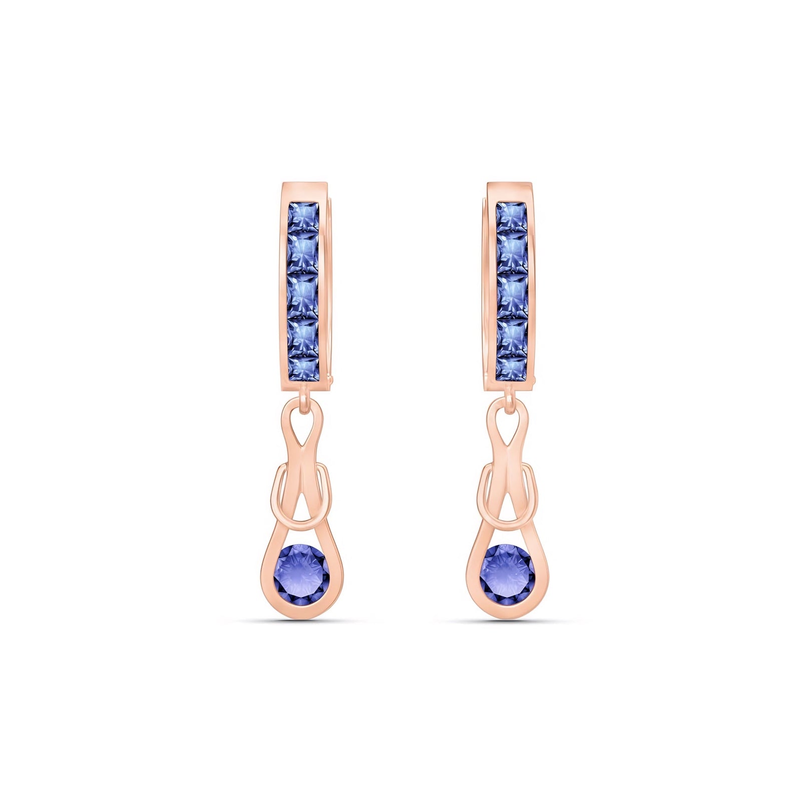 Rose Gold Earrings Peridot 10K — Candida