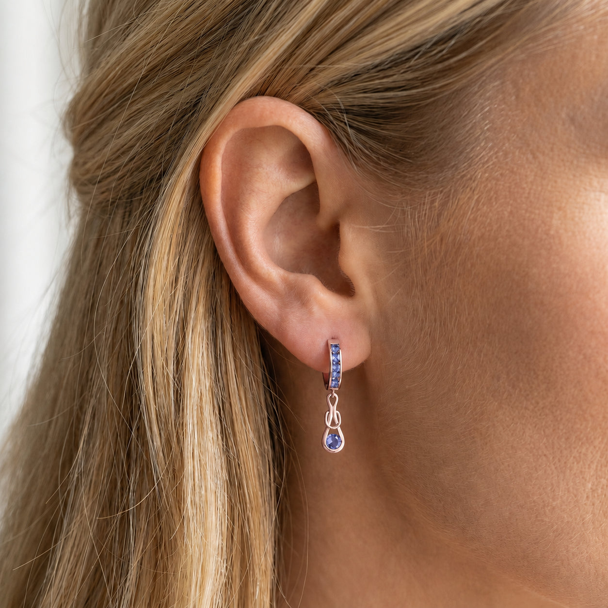 Rose Gold Earrings Peridot 10K — Candida