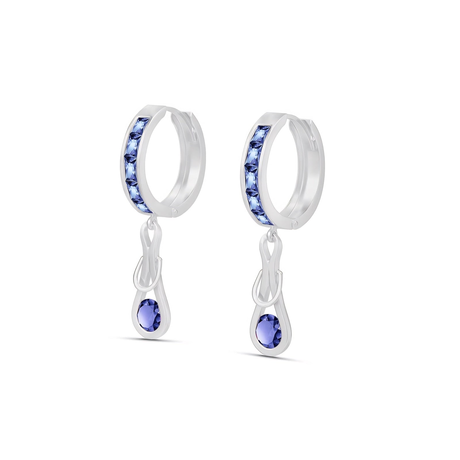 White Gold Earrings Peridot 10K — Candida