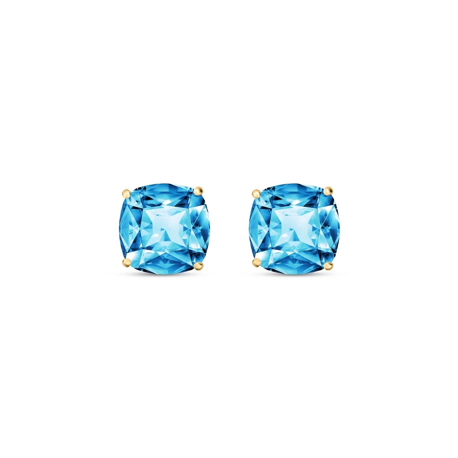 Yellow Gold Blue Topaz — Mariagiuditta