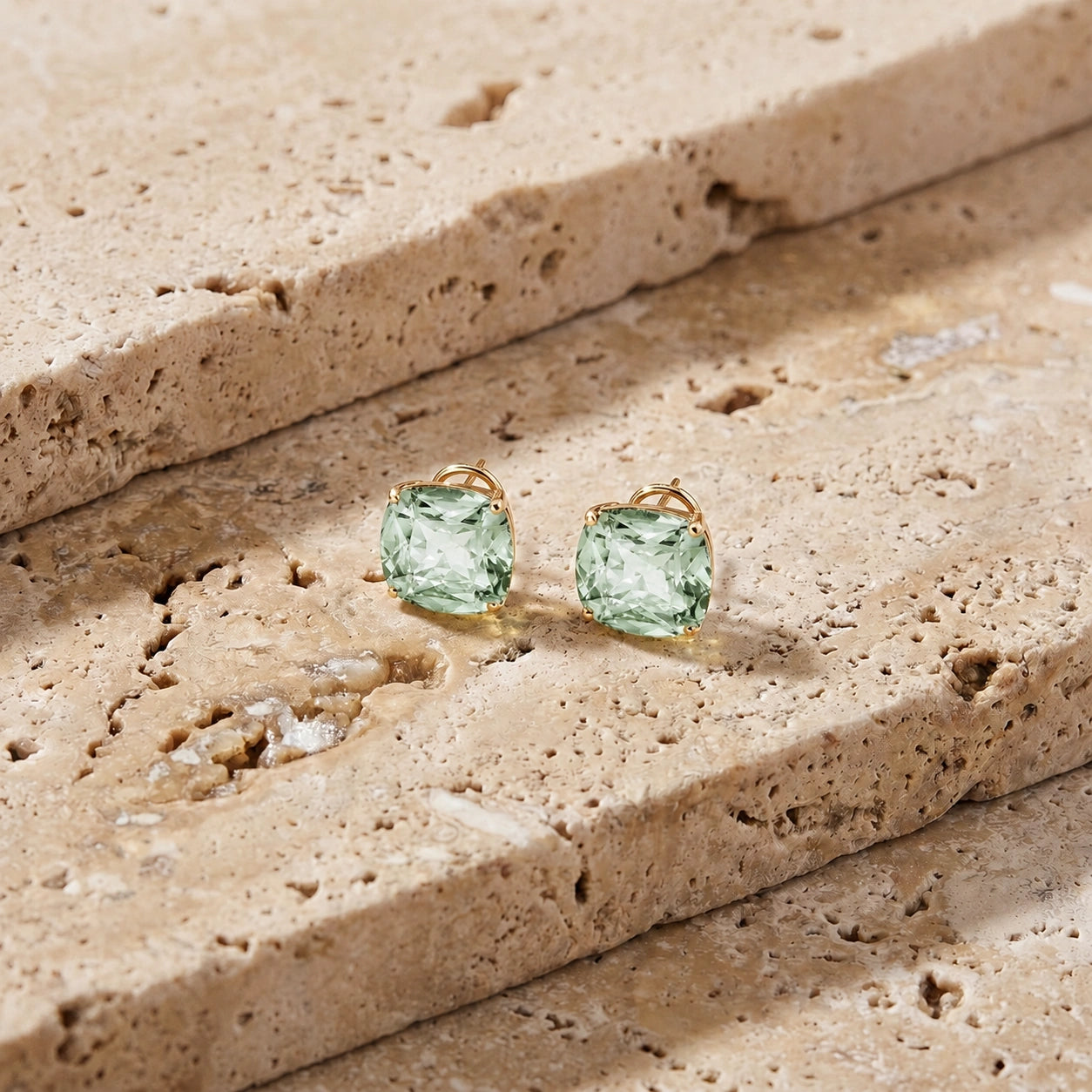 Yellow Gold Green Amethyst — Mariagiuditta