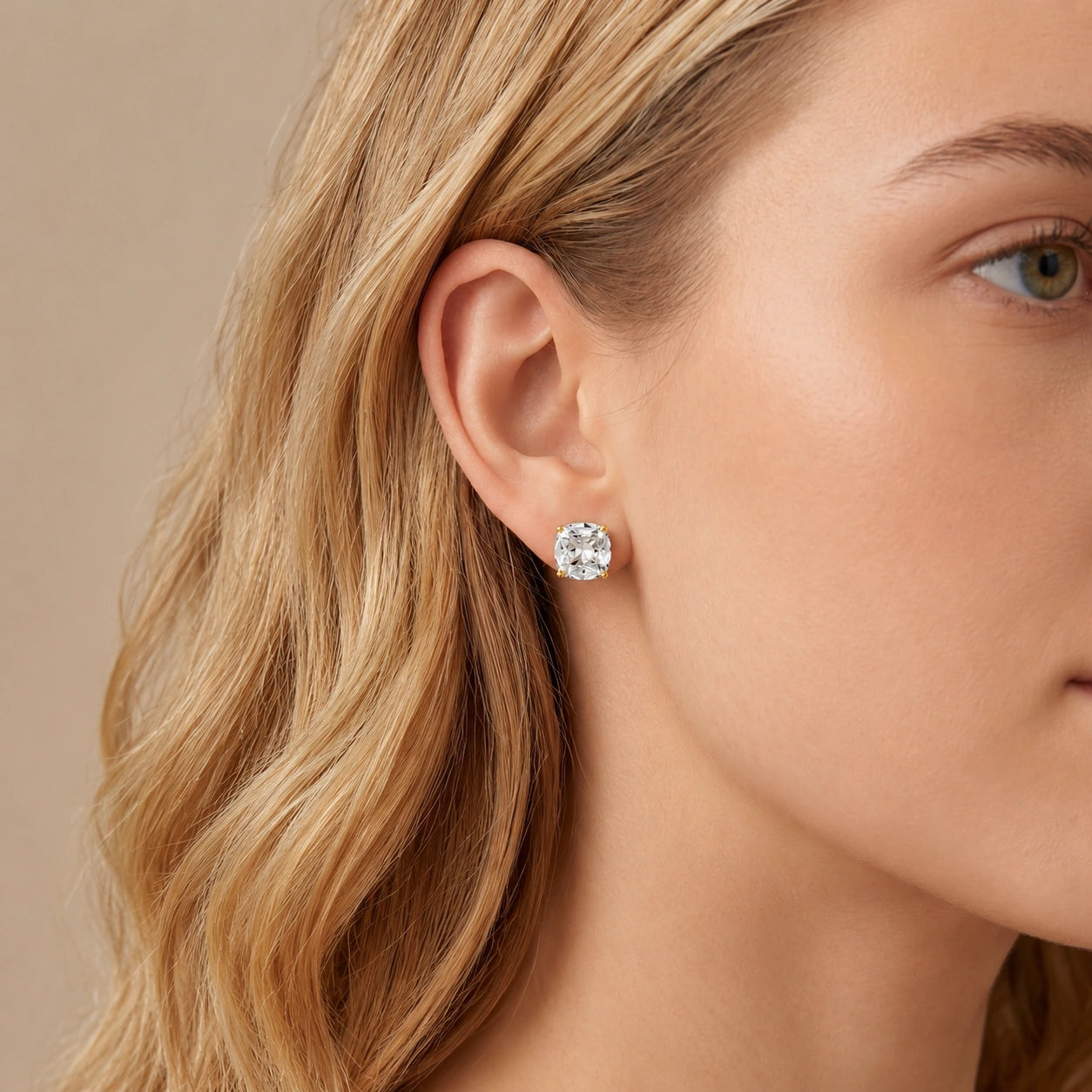 Yellow Gold White Topaz — Mariagiuditta