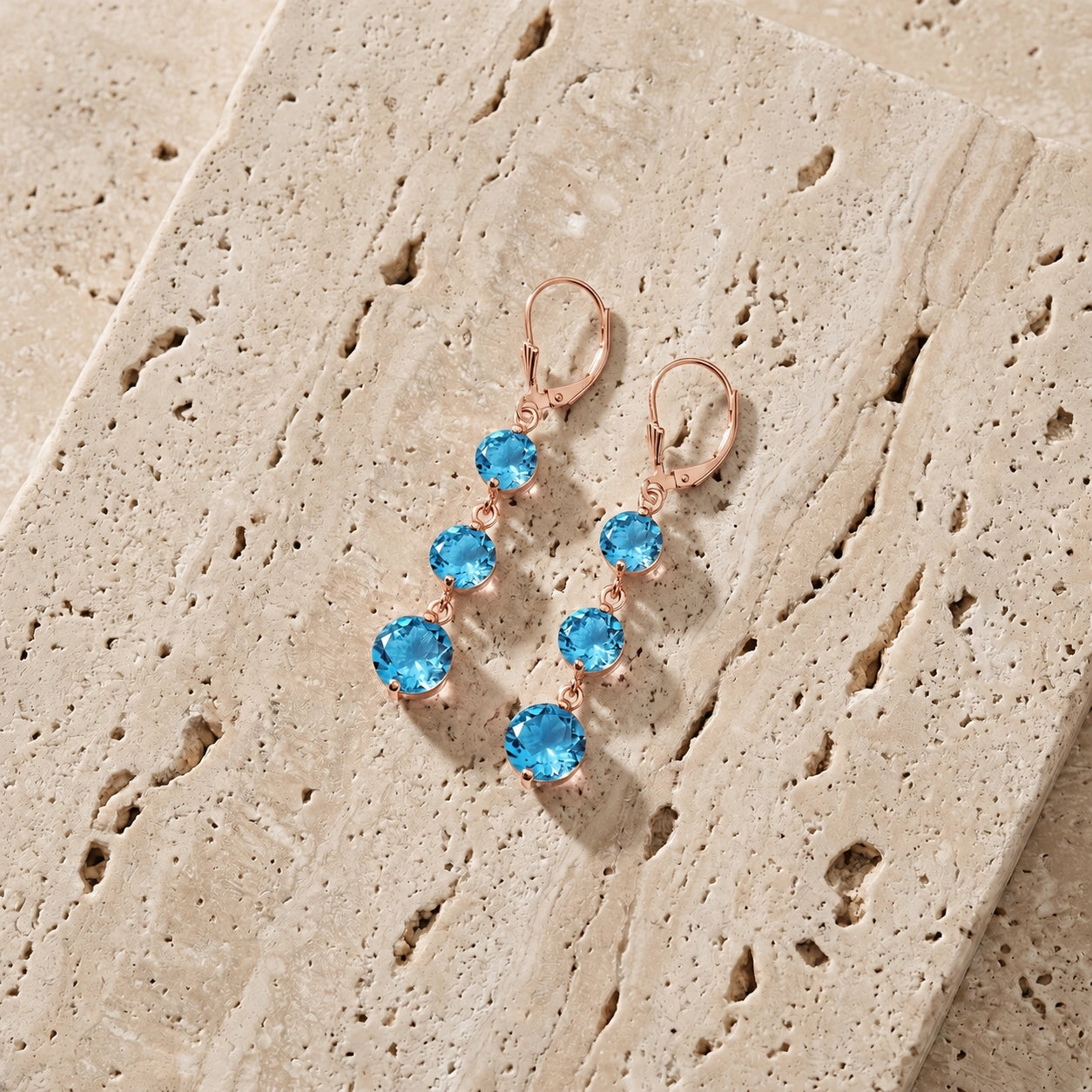 Rose Gold Blue Topaz — Mariagiulia