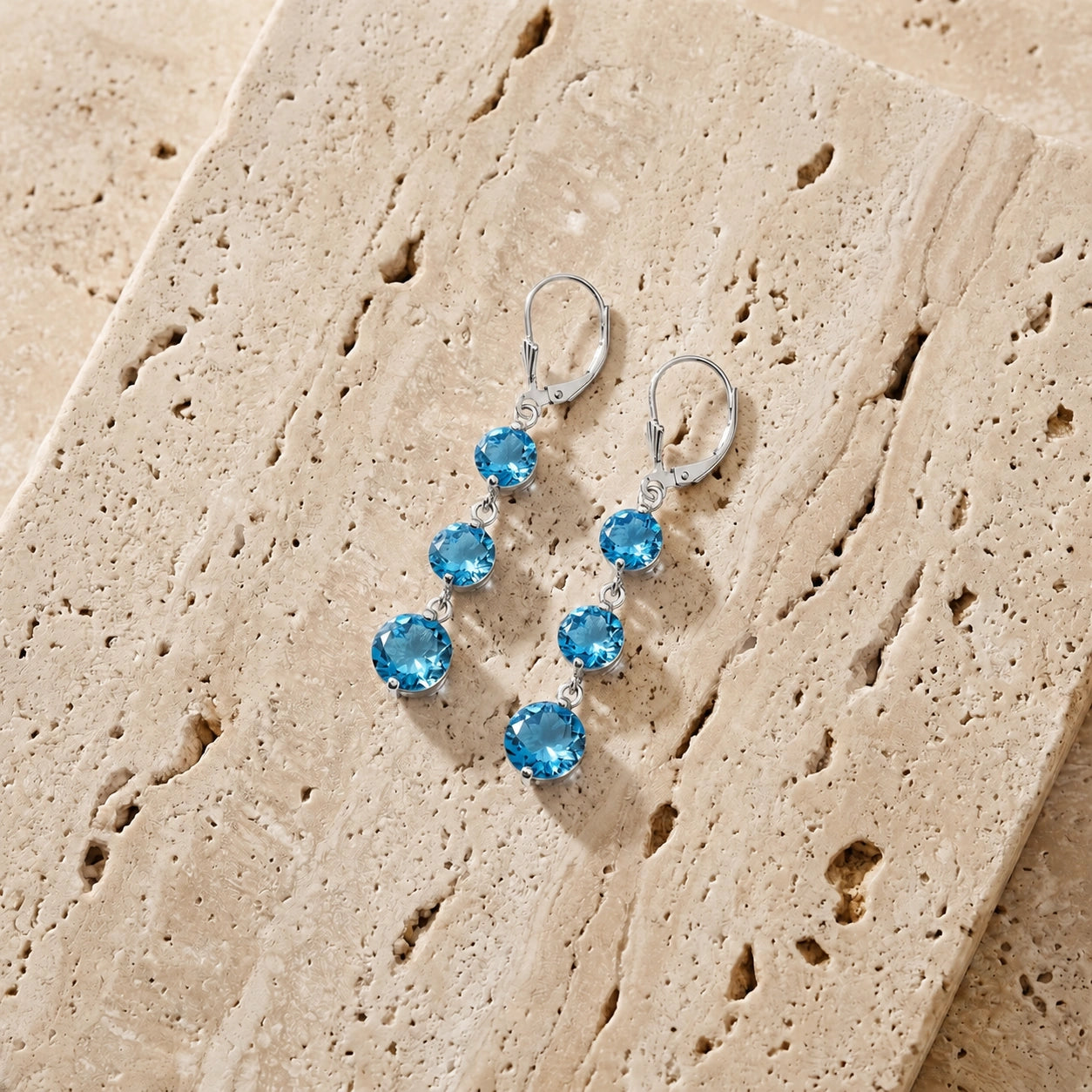 White Gold Blue Topaz — Mariagiulia