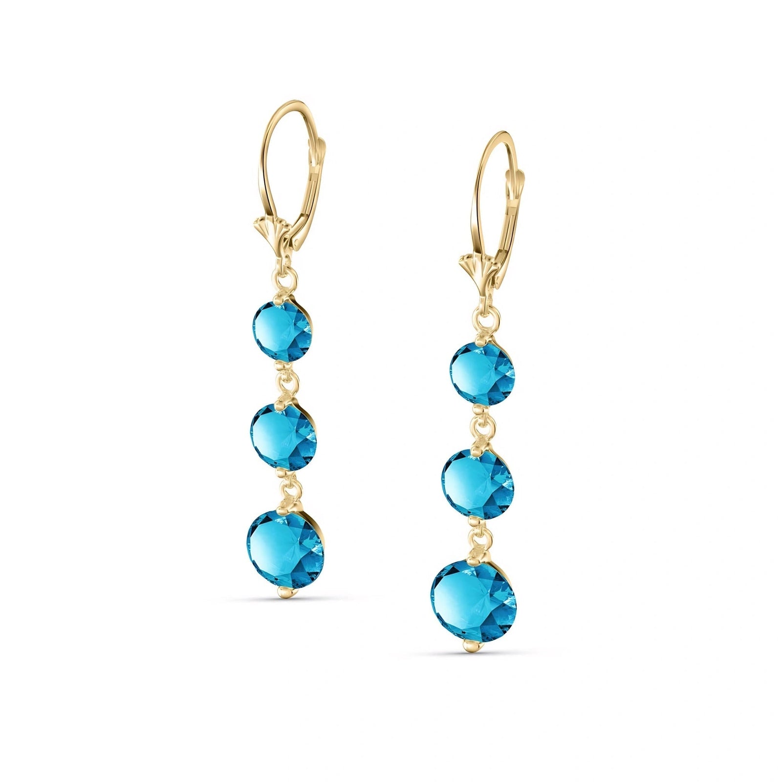 Yellow Gold Blue Topaz — Mariagiulia