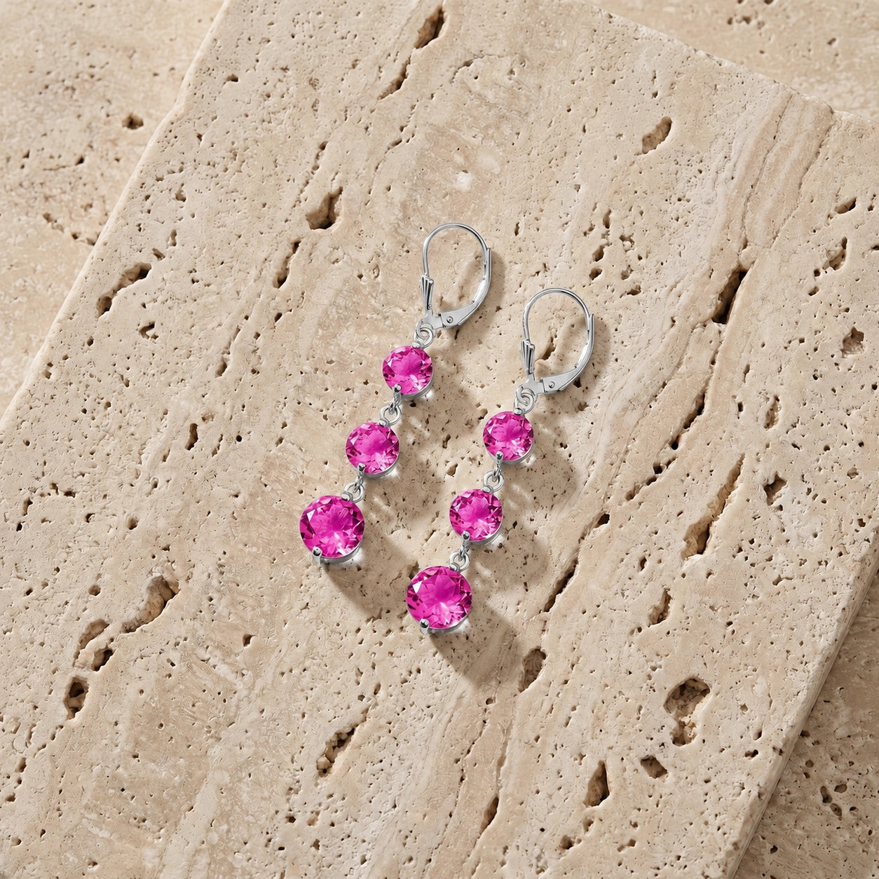 White Gold Pink Topaz — Mariagiulia