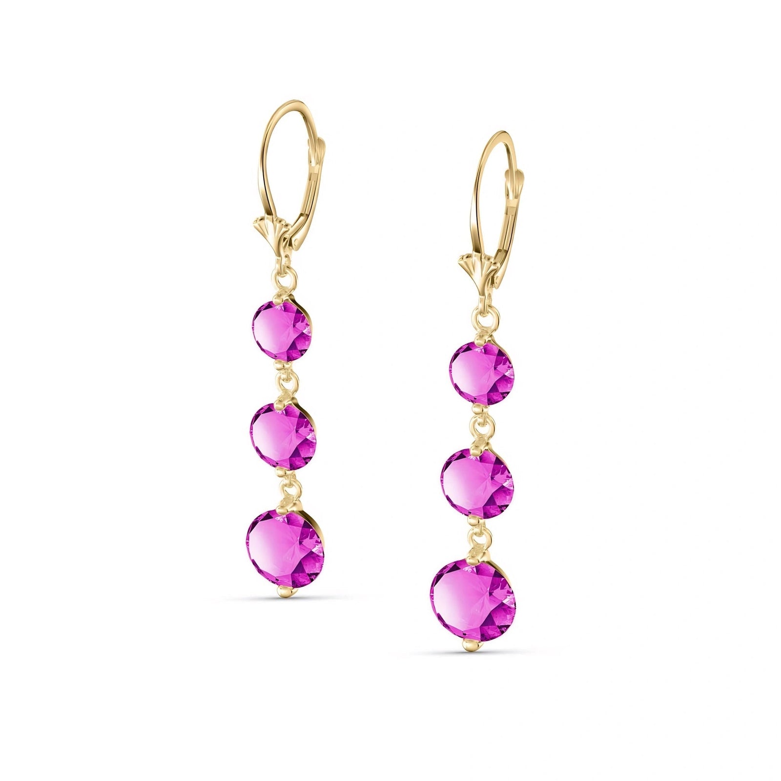 Yellow Gold Pink Topaz — Mariagiulia