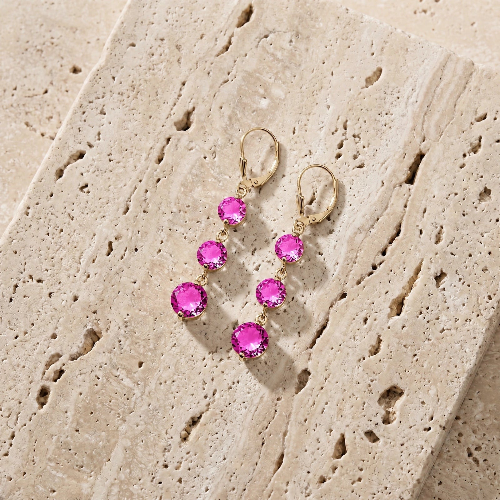 Yellow Gold Pink Topaz — Mariagiulia