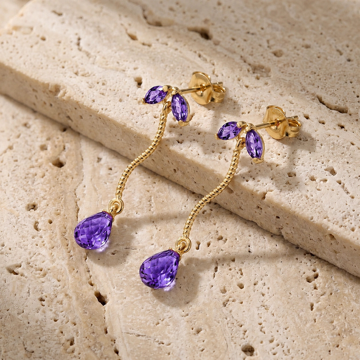 Yellow Gold Amethyst — Mariagiulietta