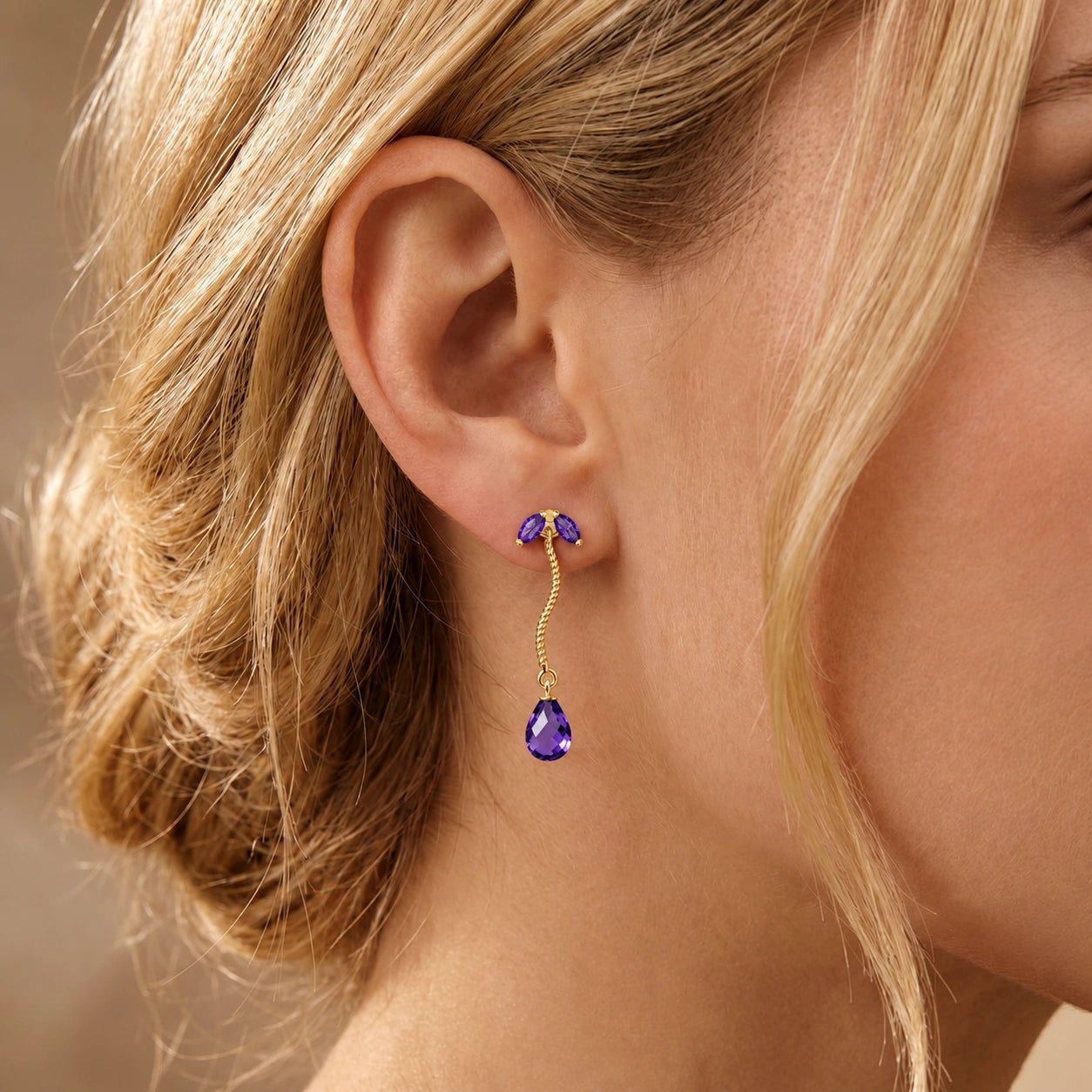 Yellow Gold Amethyst — Mariagiulietta