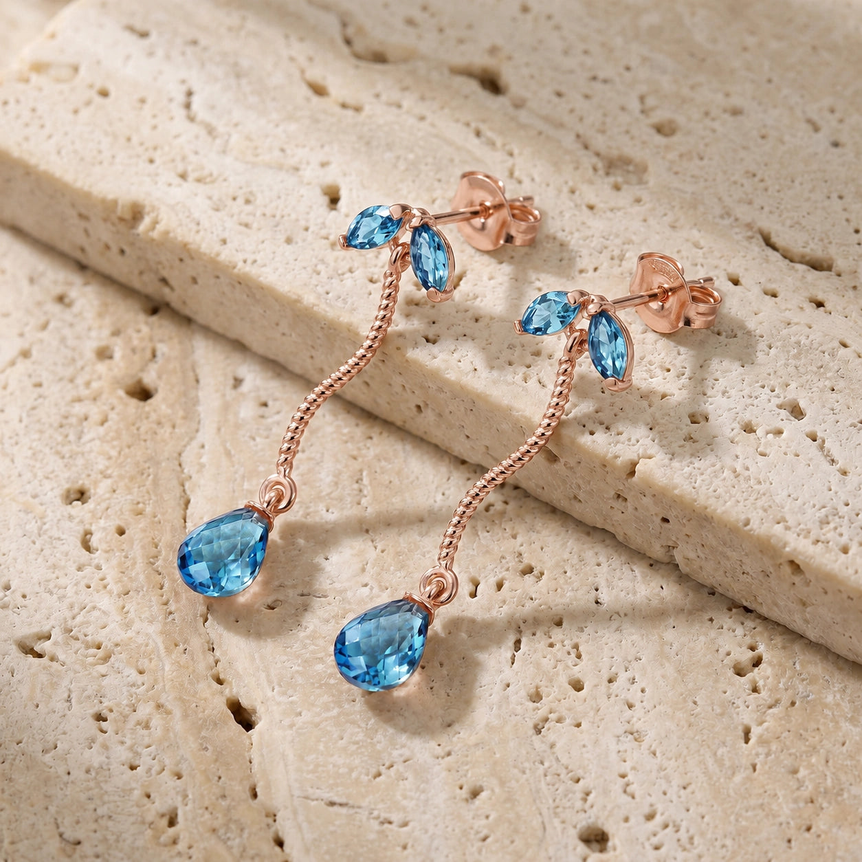 Rose Gold Blue Topaz — Mariagiulietta