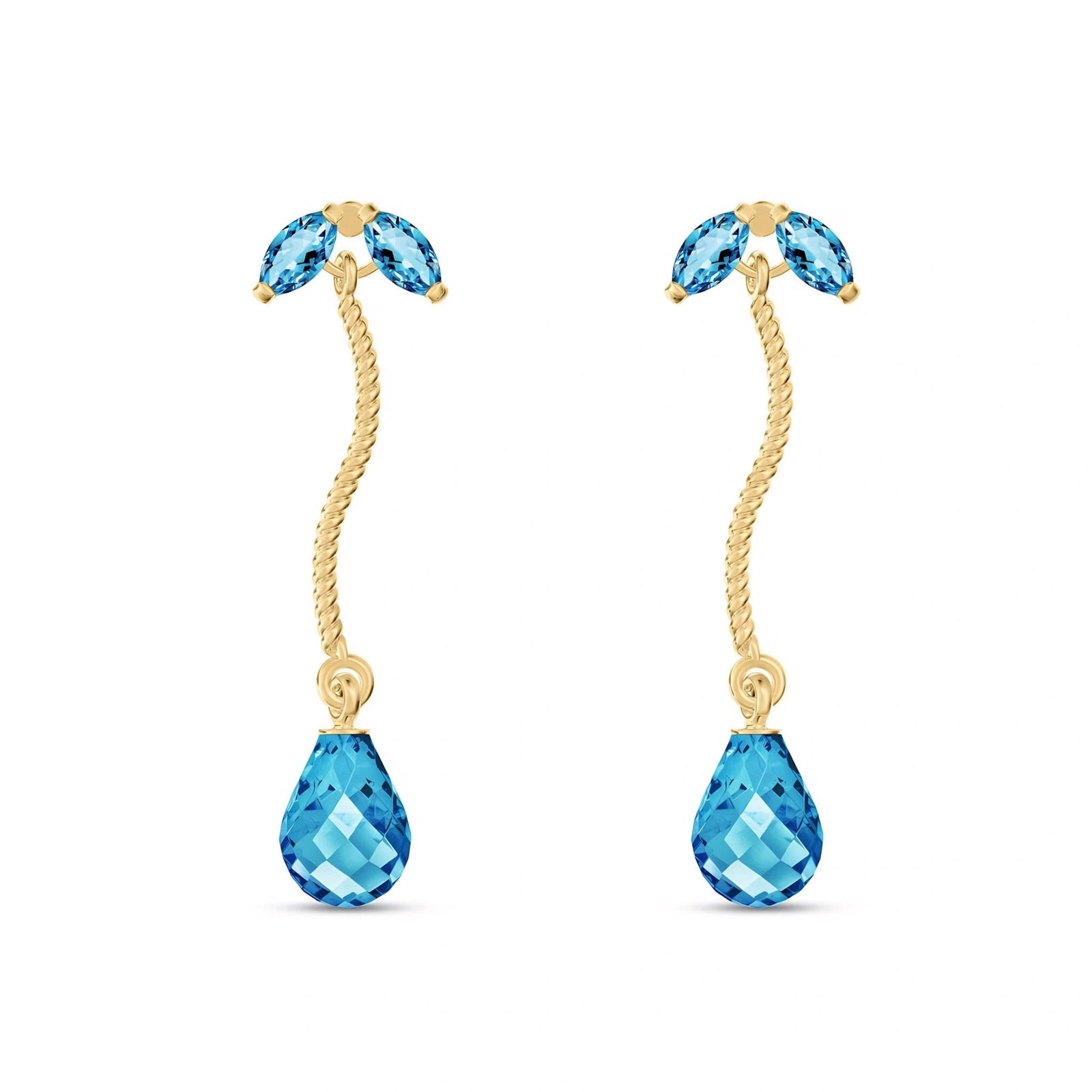Yellow Gold Blue Topaz — Mariagiulietta