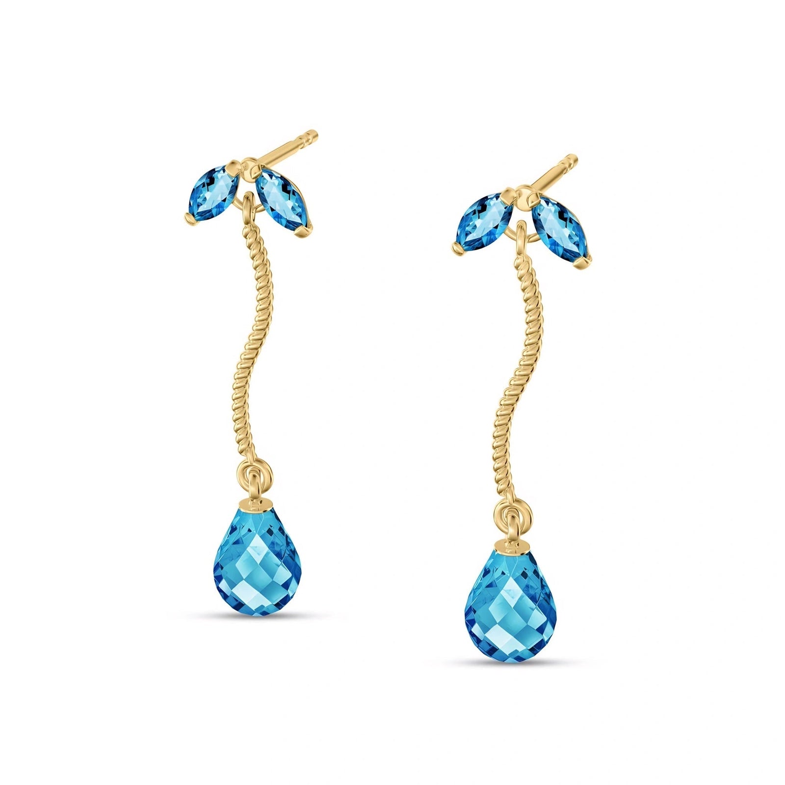 Yellow Gold Blue Topaz — Mariagiulietta